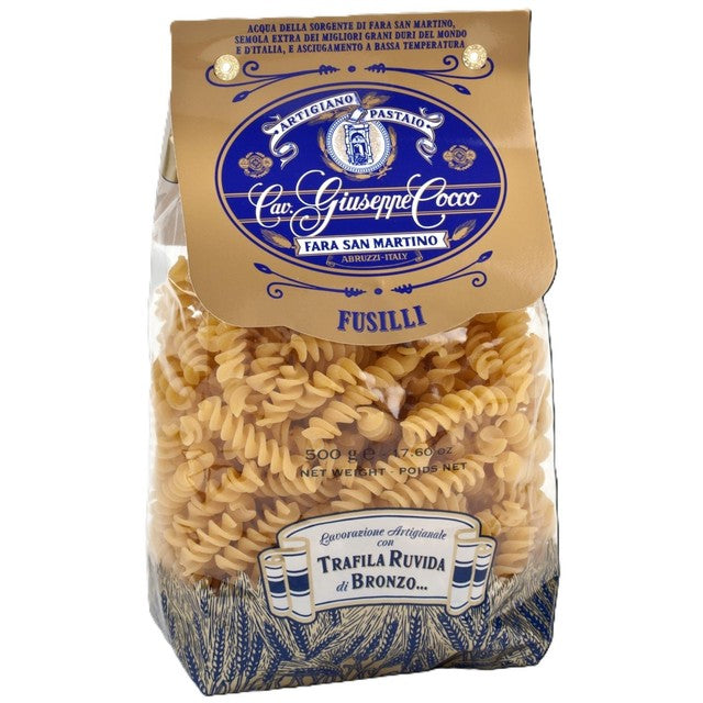Cocco fusilli bronze cut pasta 500g - British product