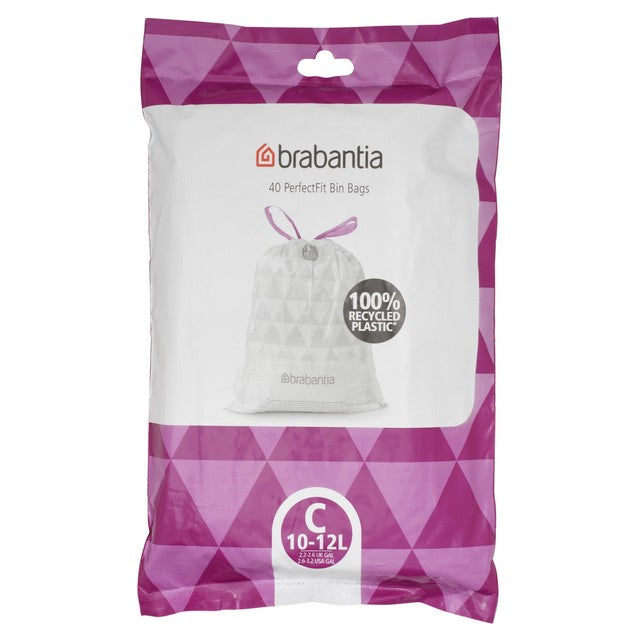 Brabantia C bin liner dispenser pack for 12L bins - British product