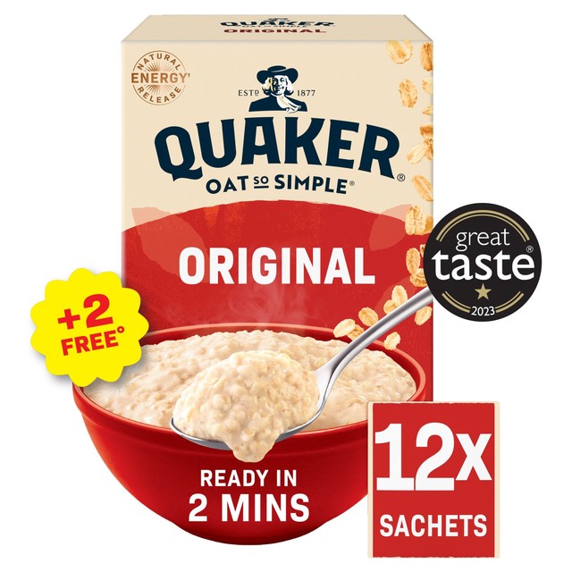 Quaker Original porridge sachets, imported from the UK