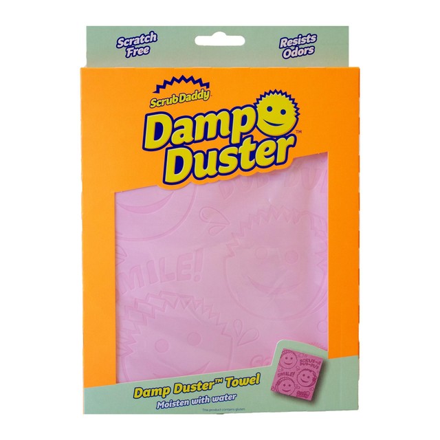 Scrub Daddy pink damp duster towel (British brand)