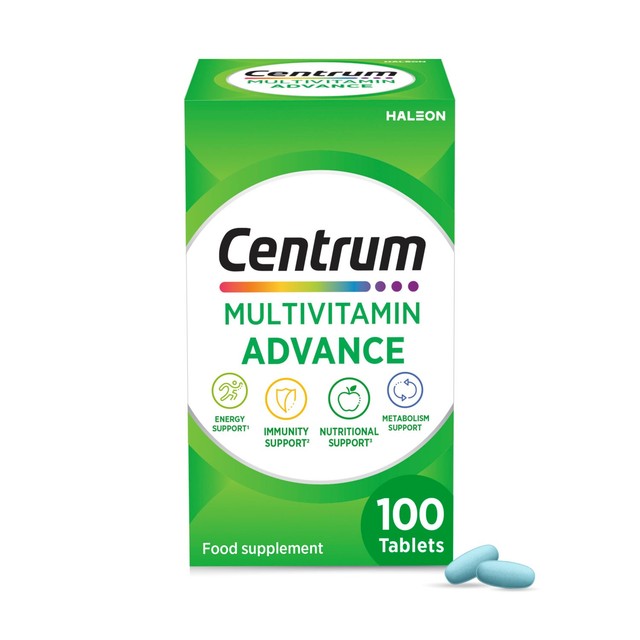 Centrum Advance multivitamin tablets 100 tablets - British product