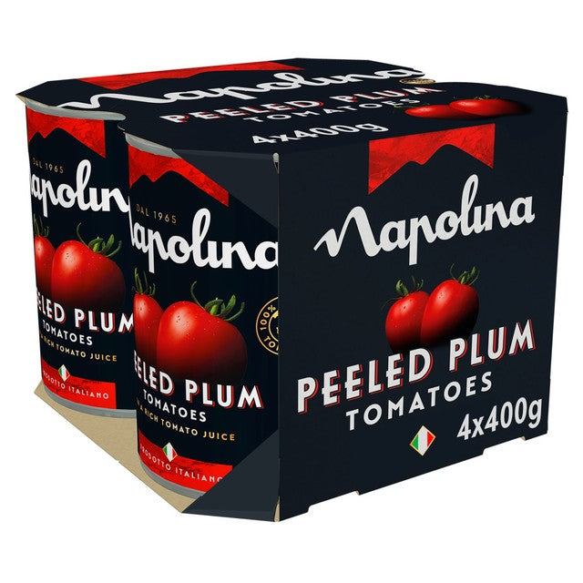 Napolina plum tomatoes 4x400g, imported from the UK