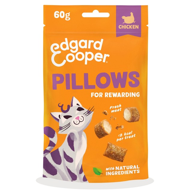 Edgard & Cooper chicken cat treat pillows 60g - British product