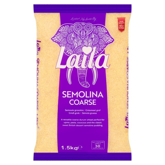 Laila coarse durum wheat semolina 1.5kg, UK version