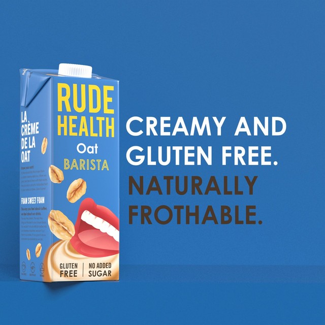 Rude Health Barista Oat Longlife oat drink 1L, imported from the UK
