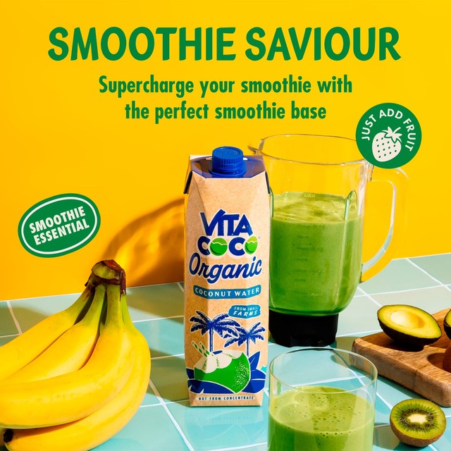 Vita Coco Organic Coconut Water 1L carton (British brand)