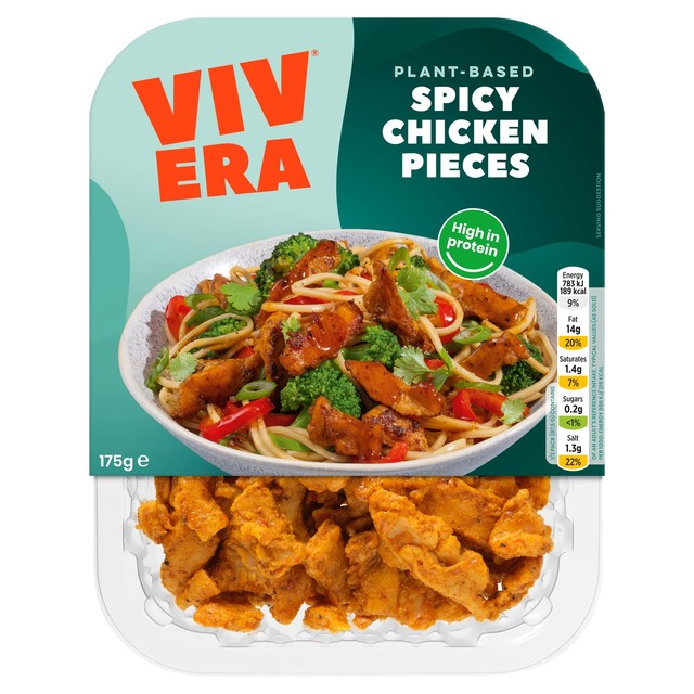 Vivera plant-based spicy chicken pieces 175g (British brand)