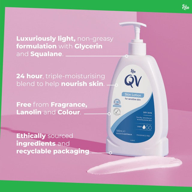 QV skin lotion 500ml, imported from the UK