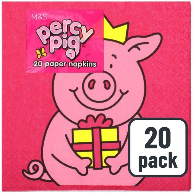 M&S Percy Pig napkins 20 per pack, imported from the UK