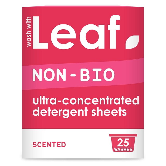 Wash with Leaf non bio laundry sheets 25 sheets (British brand)