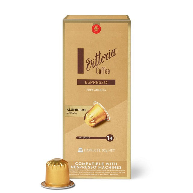 Vittoria Espresso capsules 10s (British brand)