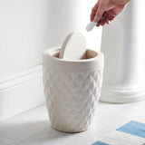 Addis textured diamond bathroom bin with swing lid 5L - British product