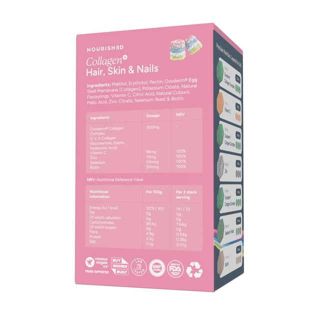 Rem3dy Health Nourished Collagen+ Beauty Nutrient Stacks 210g, imported from the UK