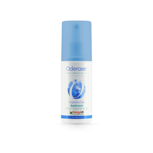 Oderase Bathroom Odour Eraser Spray Fragrance Free 100ml, imported from the UK