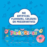 Fox's Party Rings iced biscuits 125g, imported from the UK
