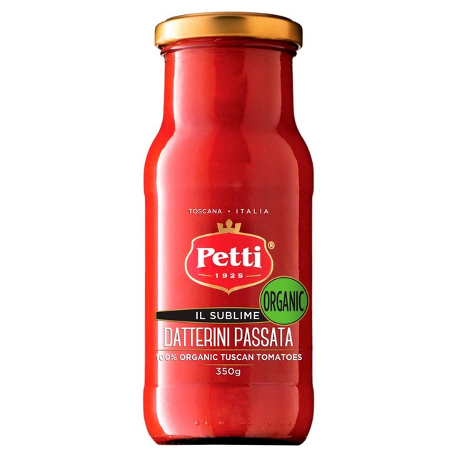 Petti Datterini Passata 350g, imported from the UK