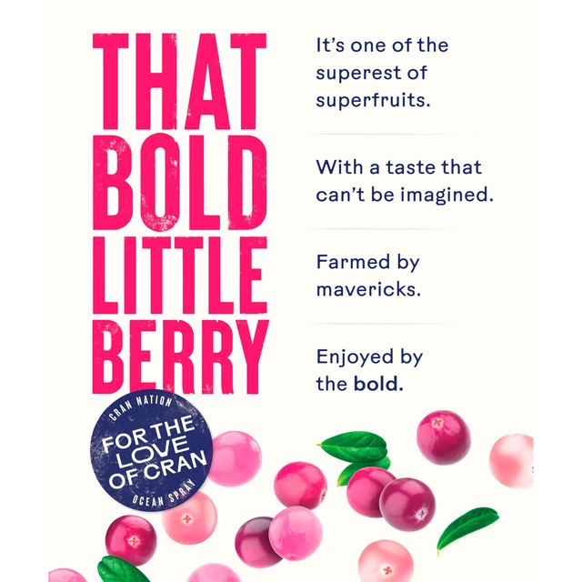 Ocean Spray pink cranberry juice drink 1L, imported from the UK