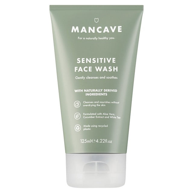 ManCave sensitive face wash 125ml, imported from the UK