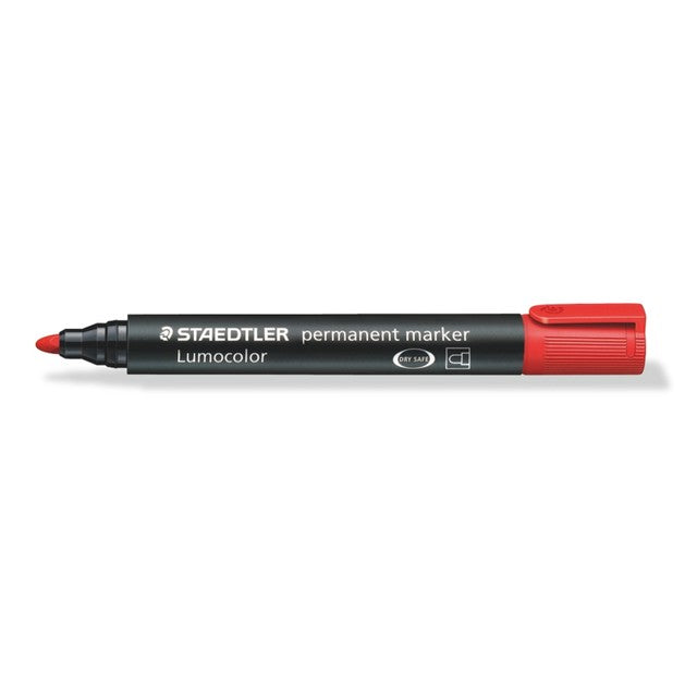Staedtler bullet tip permanent markers 6-pack assorted colours (British brand)