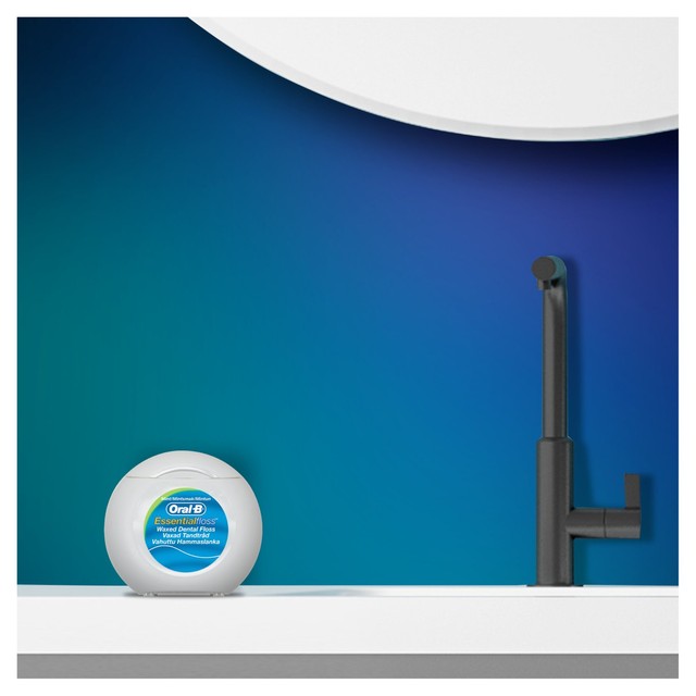 Oral-B Essential Mint Waxed Floss 50m, imported from the UK