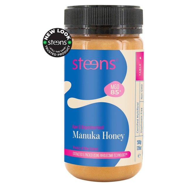 Steens MGO 85 Raw Manuka Honey 500g (British brand)