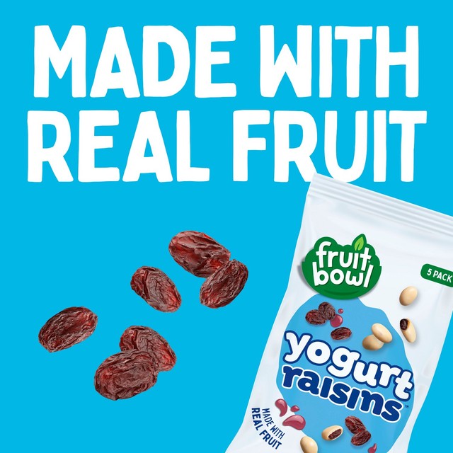 Fruit Bowl yogurt coated raisins 5 x 21g - British product