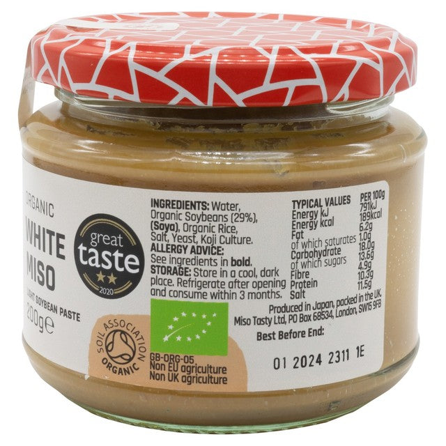 Miso Tasty Shiro White Miso Paste 200g, imported from the UK