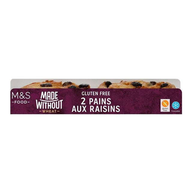 M&S gluten free pain aux raisins pastry 2 pack, imported from the UK