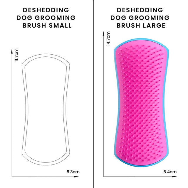 Tangle Teezer De-shedding Dog Grooming Brush Blue Pink, imported from the UK