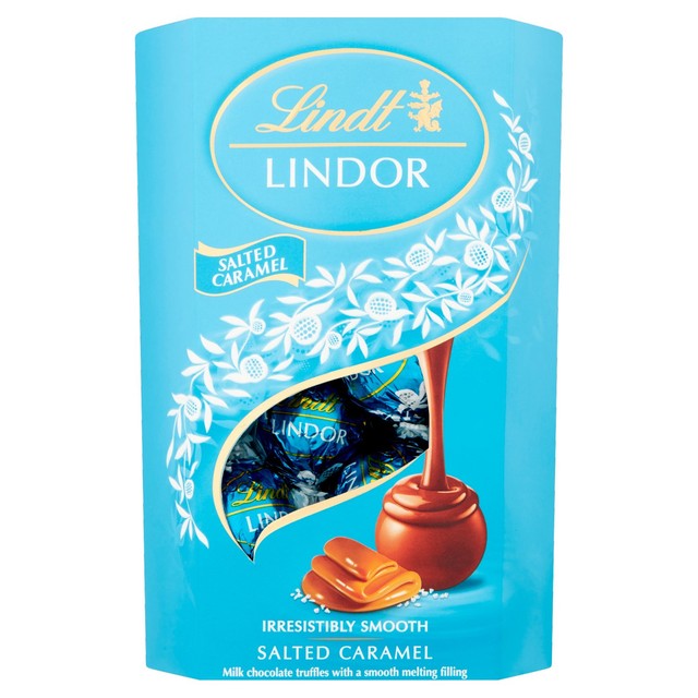Lindt Lindor salted caramel chocolate truffles 200g, UK version