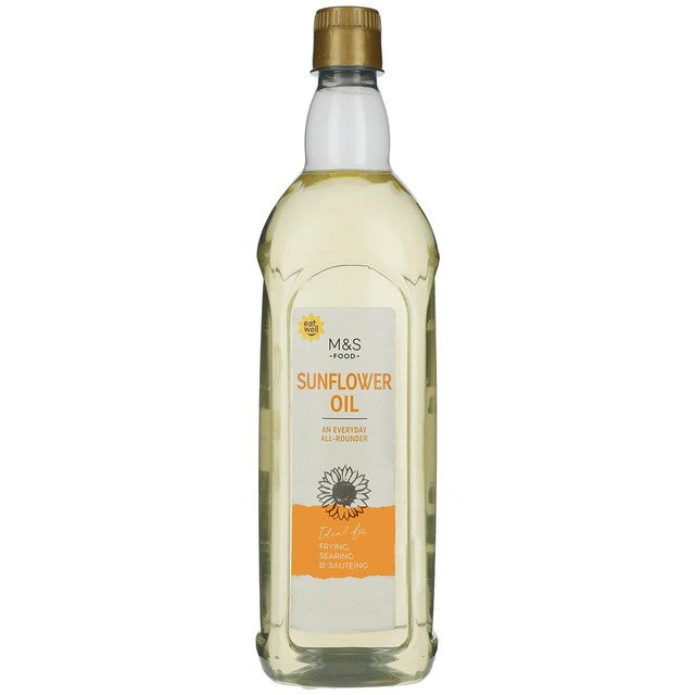 M&S Sunflower Oil 1L bottle, imported from the UK