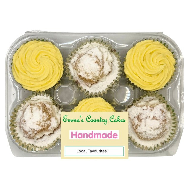 Emma's Country Cakes Vanila and Lemon cupcakes 6 pack (British brand)