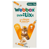 Webbox Lick-e-Lix cheese with taurine cat treat 5 x 15g, UK version