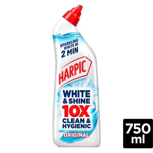 Harpic White & Shine Bleach Original toilet cleaner gel 750ml, UK version