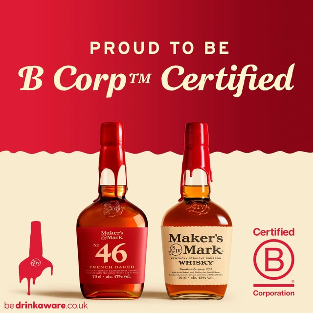 Maker's Mark Kentucky Straight Bourbon 70cl imported from the UK