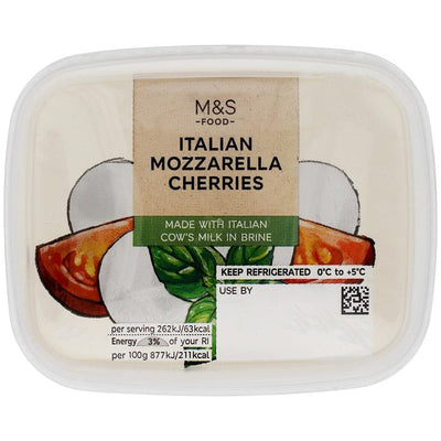 M&S M&S Italian Mozzarella Cherries Cheese Balls 125g- Buy online at McGrocer