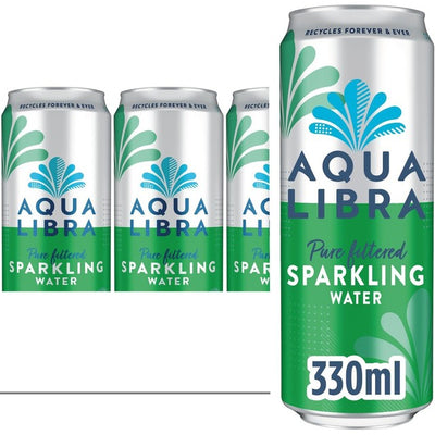 M&S Aqua Libra Kullsyreholdig Vann 24 x 330ml Bokser - Kjøp online på McGrocer