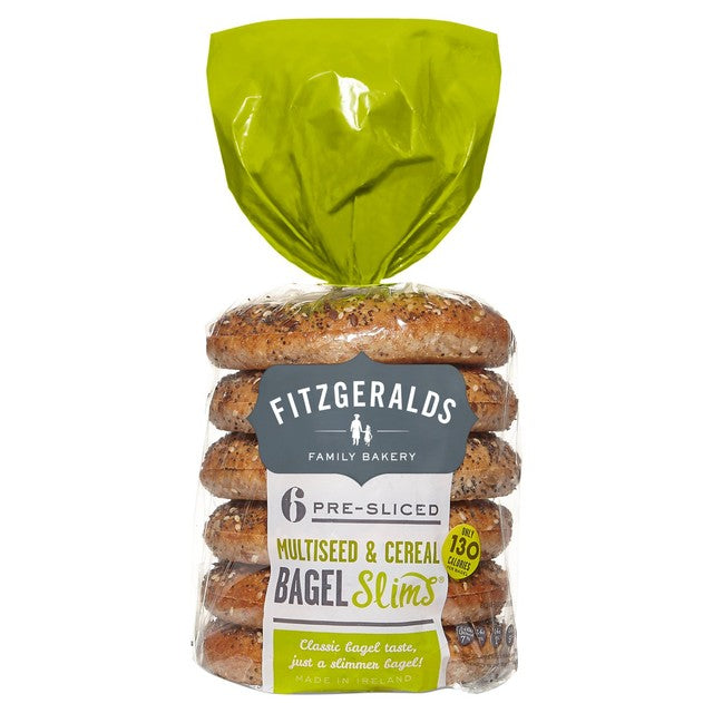 Fitzgeralds multiseed bagel thins 6 pack - British product