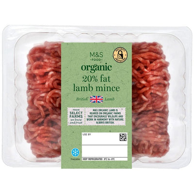 M&S Organic Lamb Mince 20% Fat 400g