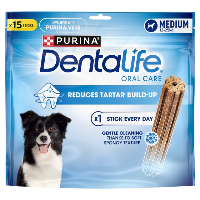 Dentalife medium dental chicken dog chews 15 chews - British product