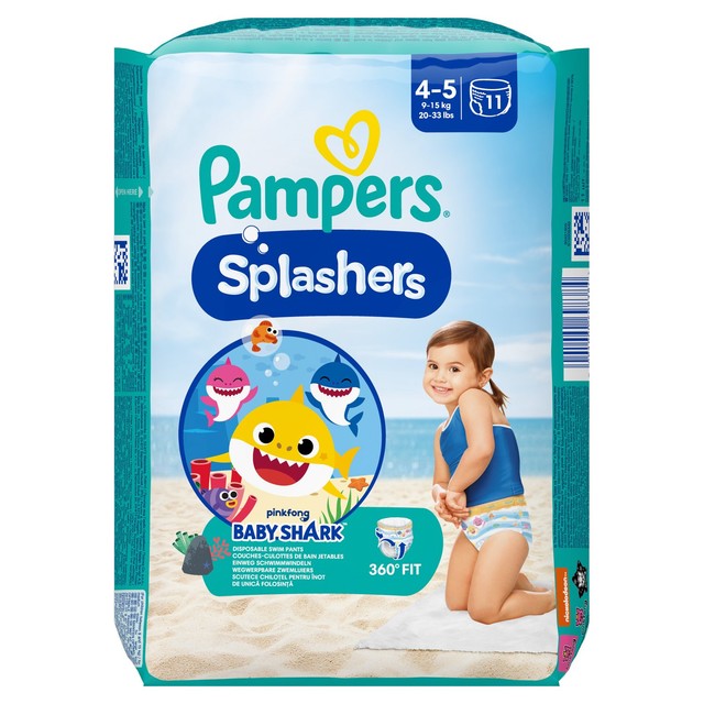 Pampers Splashers swim nappies size 4-5 (9-15kg), imported from the UK