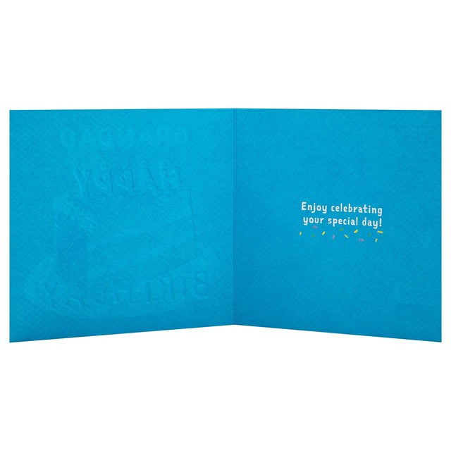 M&S Grandad Cake birthday card 15cm x 15cm, imported from the UK