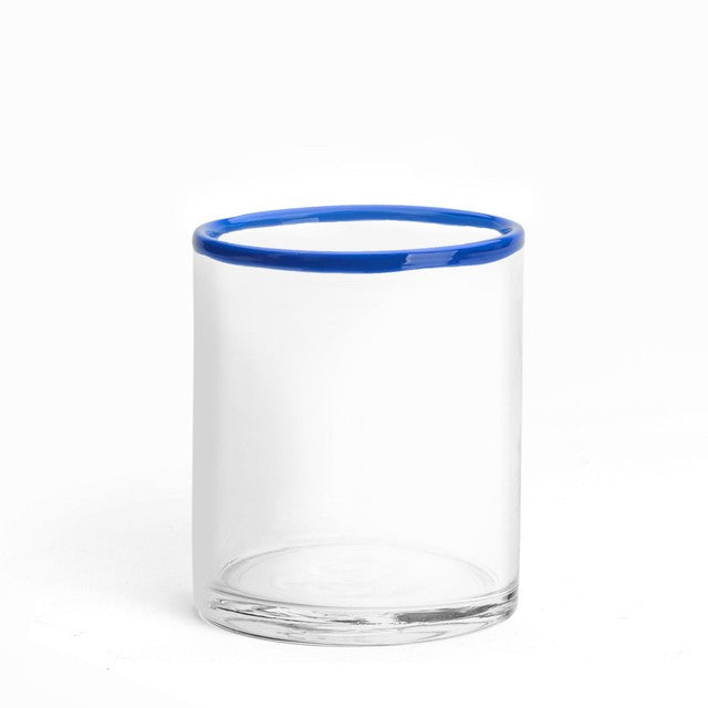 Daylesford Idbury Blue Low Ball Glass 10.5cm high - British product