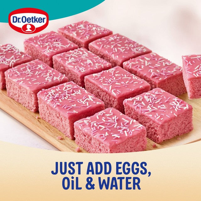 Dr. Oetker pink vanilla traybake mix 436g - British product