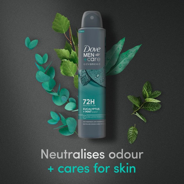 Dove Men+Care anti-perspirant deodorant spray Eucalyptus and Mint 200ml - British product