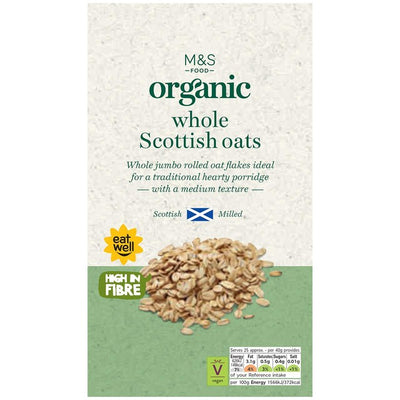M&S M&S Organic Whole Scottish Oats Porridge Oats 1kg- Buy online at McGrocer