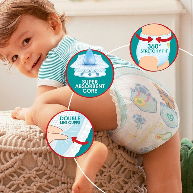 Pampers Baby Dry nappy pants size 9 jumbo, imported from the UK