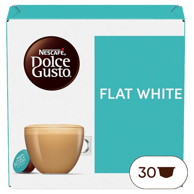 Nescafe Dolce Gusto flat white coffee pods 30 portions, imported from the UK