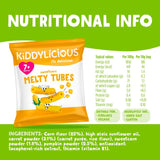 Kiddylicious Melty Tubes Sweetcorn baby snack 4 x 10g, UK version