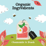 Clipper Chamomile & Peach organic infusion tea bags 20 per pack - British product